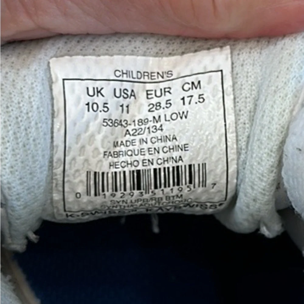 K-Swiss Classic VN Children's Sneaker size 11